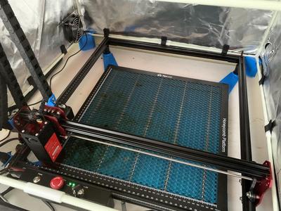 Algolaser DIY Laser Engraver Honeycomb Alignment