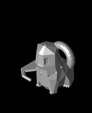 low poly chikorita keychain.stl
