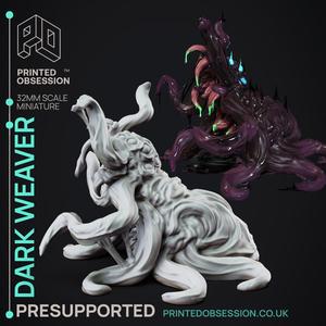 Dark Weaver - Shadowfell Spider creature - PRESUPPORTED - 32mm scale