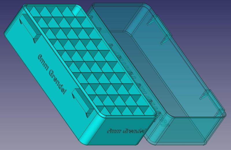 6mm Grendel, Double Spring Latch, PIP Hinge Modular Ammo Box