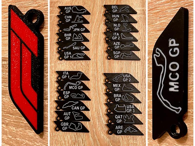NEW! F1 keychain with ALL 24 tracks of 2025 season