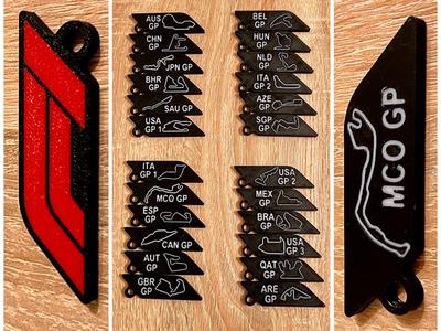 NEW! F1 keychain with ALL 24 tracks of 2025 season