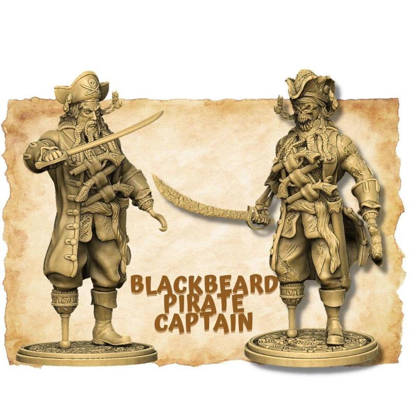 Blackbeard Pirate Pre and Post Cursed Forms