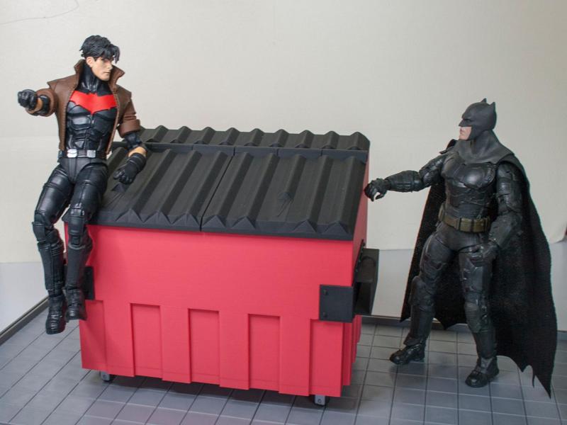 Miniature Dumpster for Diorama, scale1:12 or 1:18 