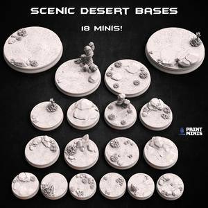 Alien Desert Scenic Bases - 18 miniatures - Dimozian Sands Collection