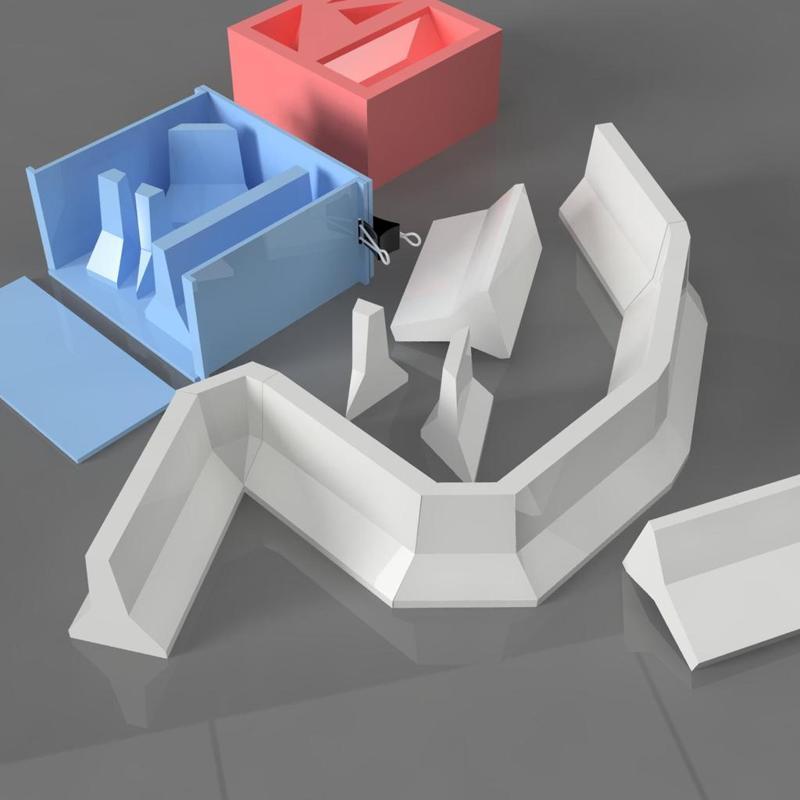 Mold for concrete road barrier