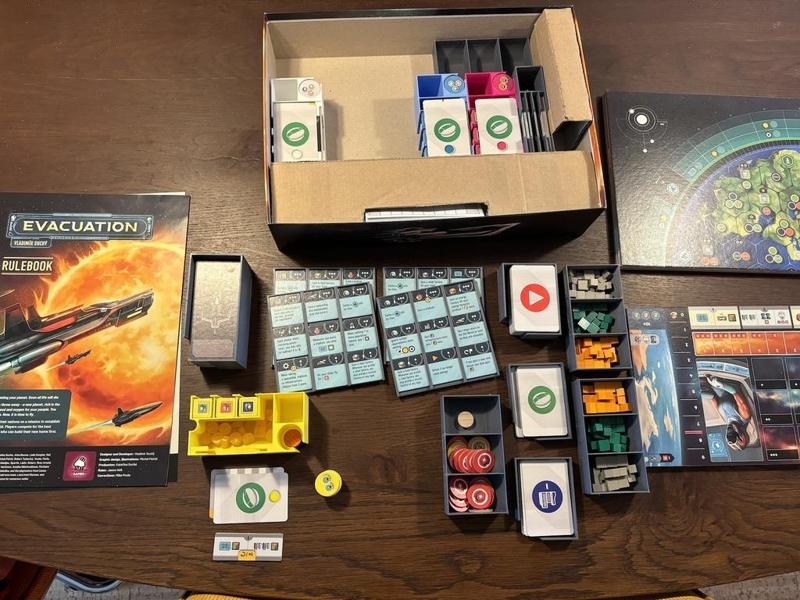 Evacuation boardgame insert