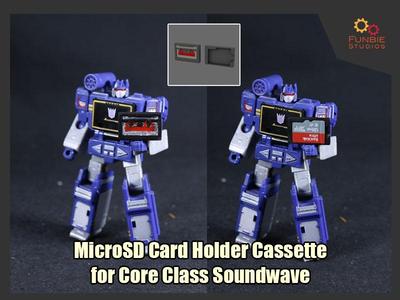 MicroSD Card Holder Cassette for Transformers Core Class Soundwave