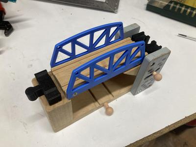 Parts to repair a wooden train bridge