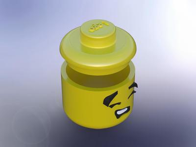 Toy Figure Head - 3D Printable Model-lego