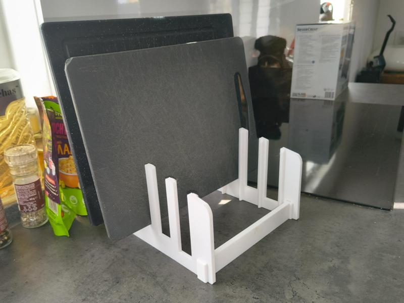 Modern Cutting Board Stand / Rack  – 5 Slot 