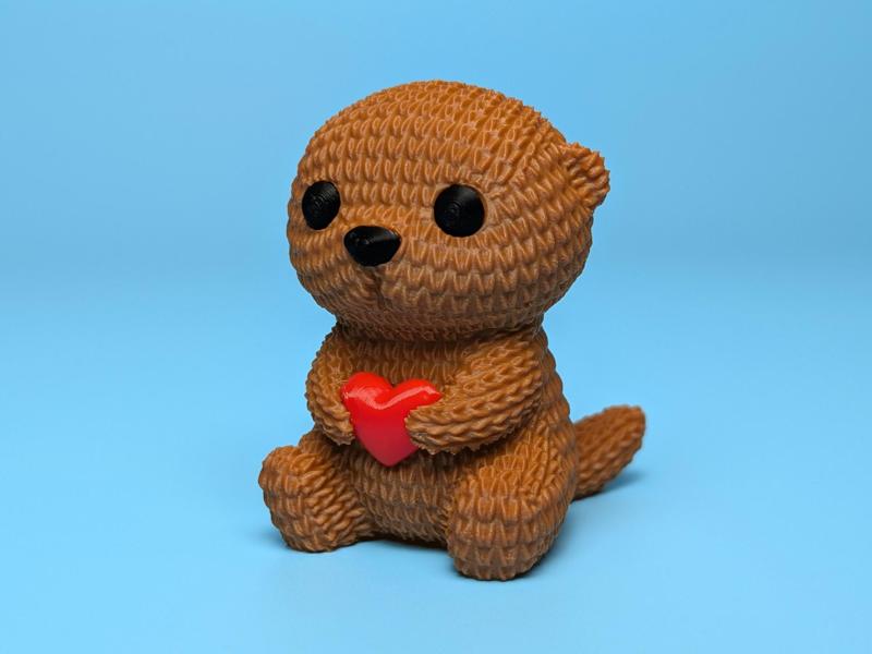 Heartfelt Knitted Otter