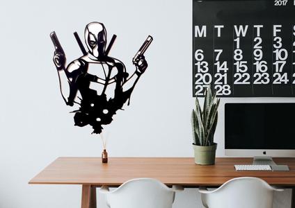 Deadpool With Guns Wall Art