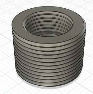 12 mm(diameter) supressor adapter to 17 mm(diameter) barell