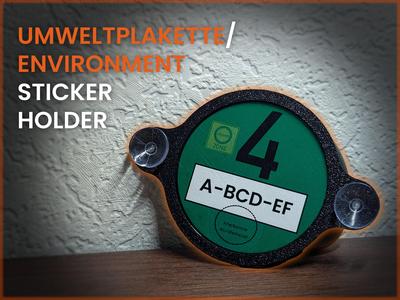 Umweltplakette/Environment Sticker Holder (GER)