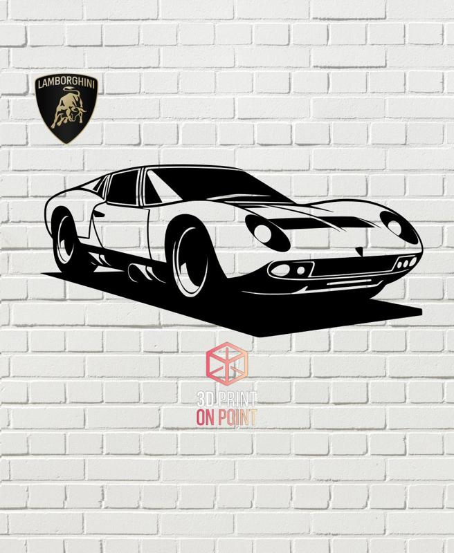 LAMBORGHINI MIURA - 2D WALL ART #2