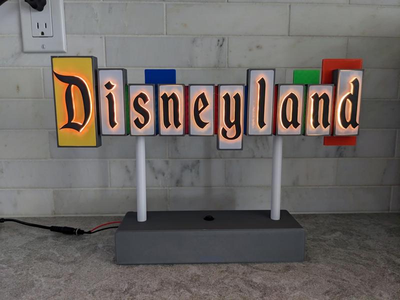 Tabletop Vintage Disneyland Sign (Multi-Material)