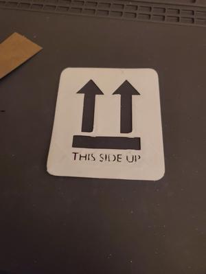 This Side Up Stencil