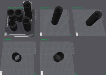 Longer threaded tube 784mm