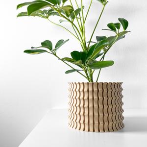 The Tulam Planter Pot with Drainage Tray & Stand Included | Modern and Unique Home Decor