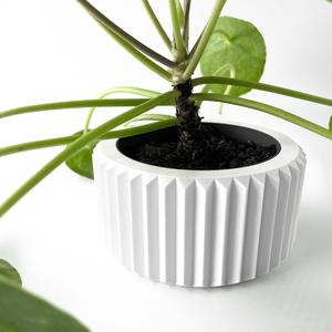 The Rilas Planter Pot with Drainage Tray & Stand Included | Modern and Unique Home Decor