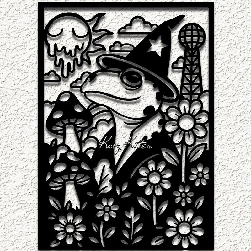 lizard wizard wall art home decor