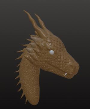 Dragon head bust