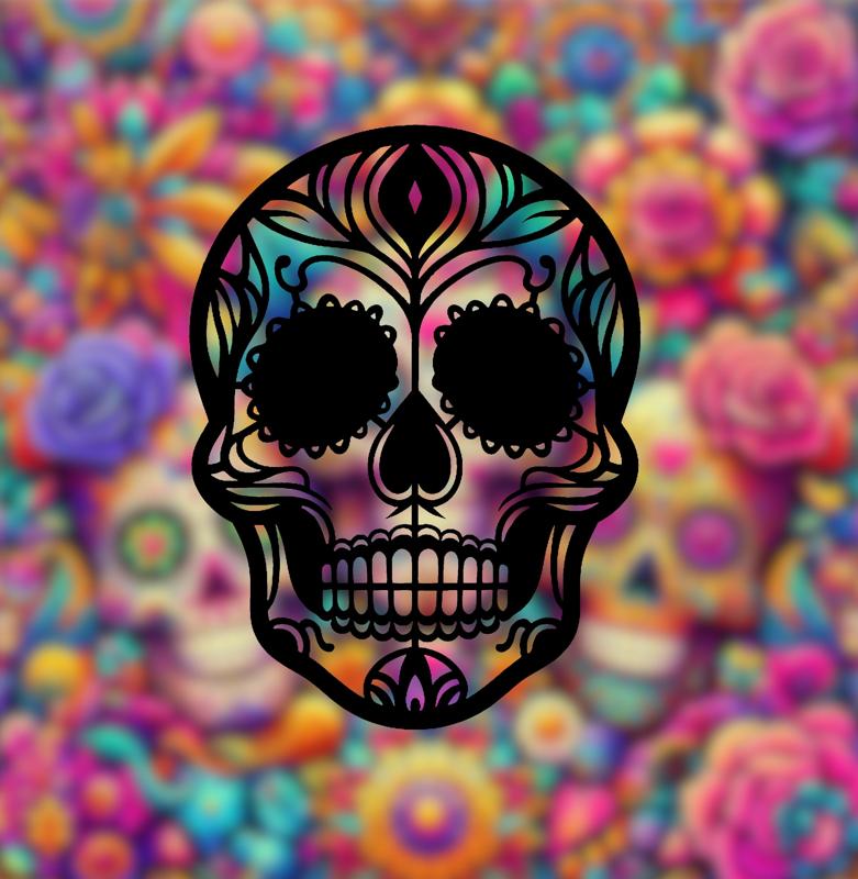 Sugar Skull 1 - 2D Geometric Wall Art