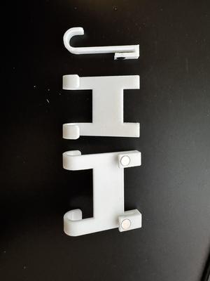 Haken und Rasiererhalte für Duschregal mit Magnet