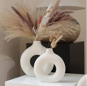 Donut-Shaped Decorative Vase