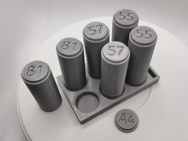Paper roll adapters (55mm, 57mm, 81mm, A4) for Phomemo M832