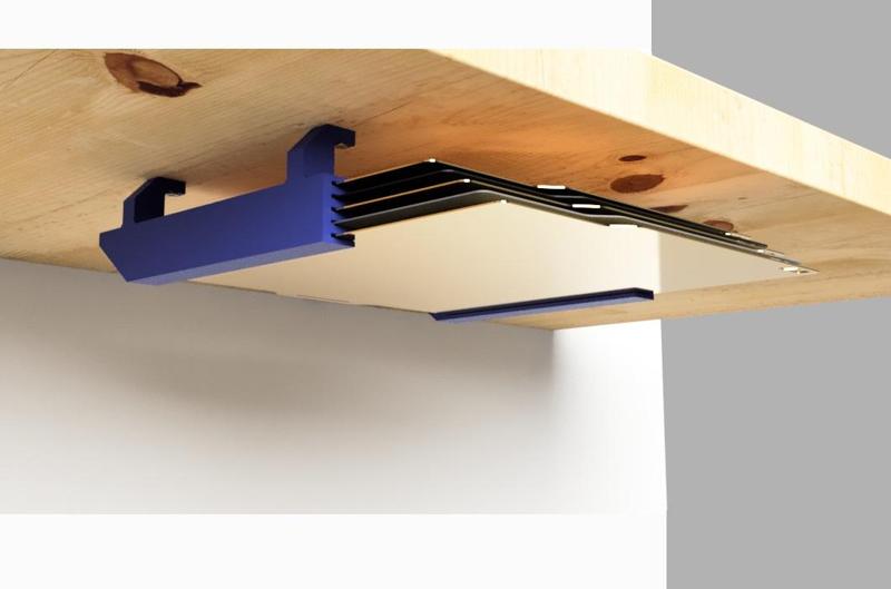 Plate Holder Under Desk (3, 4 & 5 Plates) 