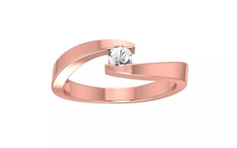 Round Cut Tension Setting On Bypass Shank Wedding Band 3dm STL