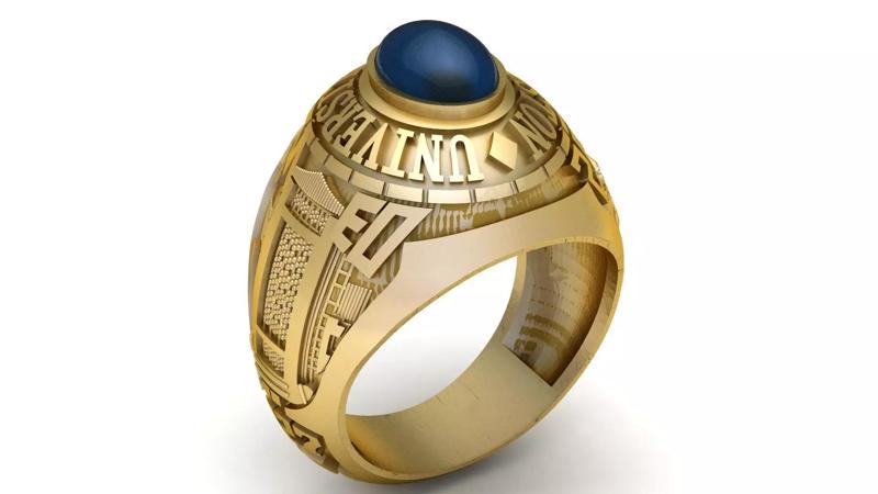 BIG STONE MEN RING 3D PRINTABLE MODEL