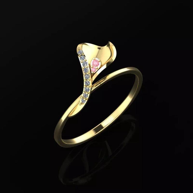 Women solitaire ring