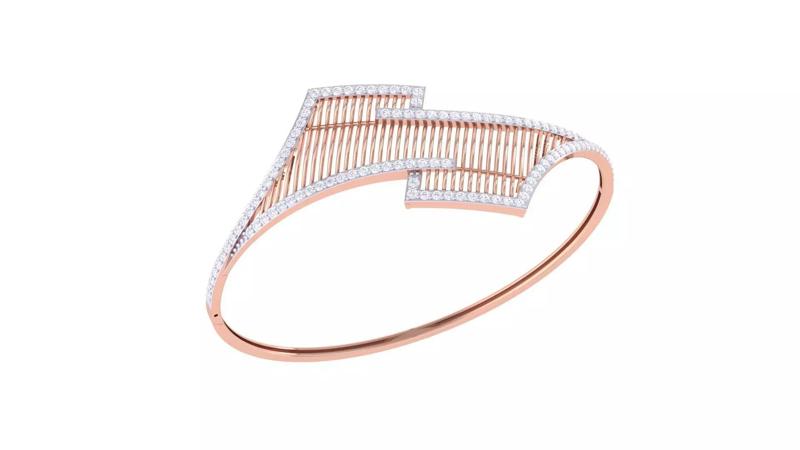 Mesh Wire Women Light wt Diamond Bracelet 3dm renders