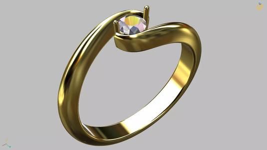 Solitaire Ring 3mm Gem