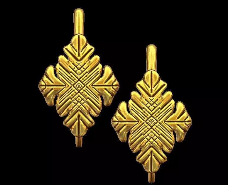 Ornament Leaf Earrings