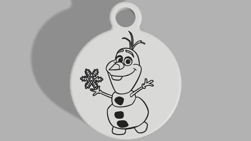 Frozen - Olaf - Ariel Keyring
