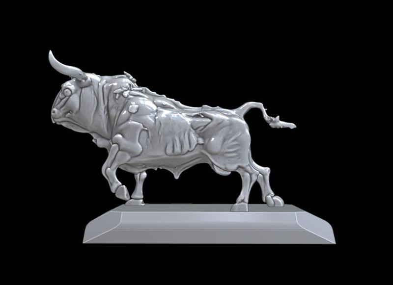 Twisting Bull in Fierce Tension – I440 Gift Bust Figure Unique & Detailed 3D Print Model