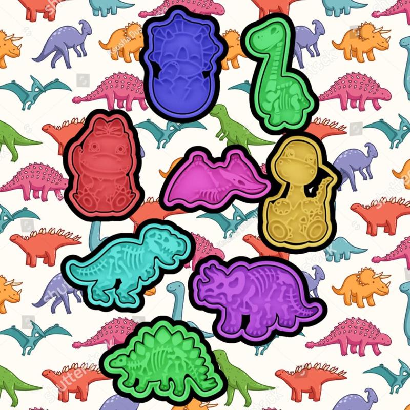 COOKIE CUTTER kit dinos set of 8