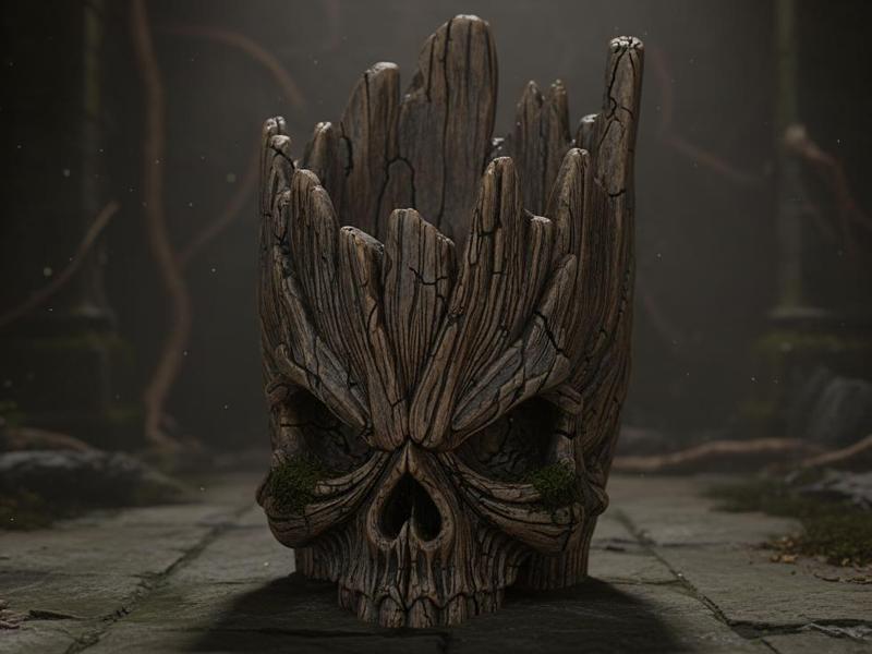 Wooden Skull - Planter Candy Bowl for Halloween 🎃