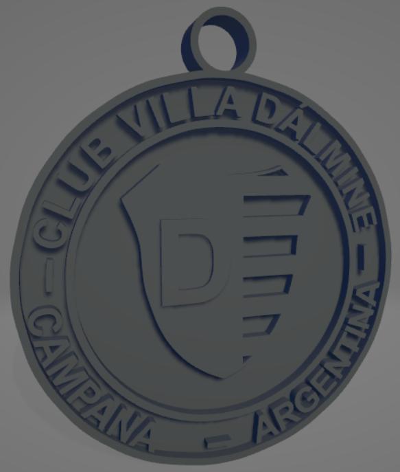 Llavero bicolor del Club Villa Dalmine