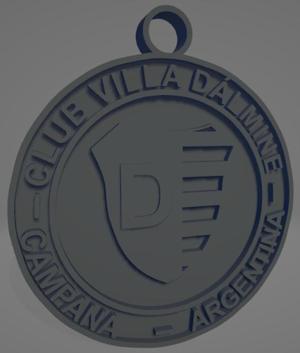 Llavero bicolor del Club Villa Dalmine