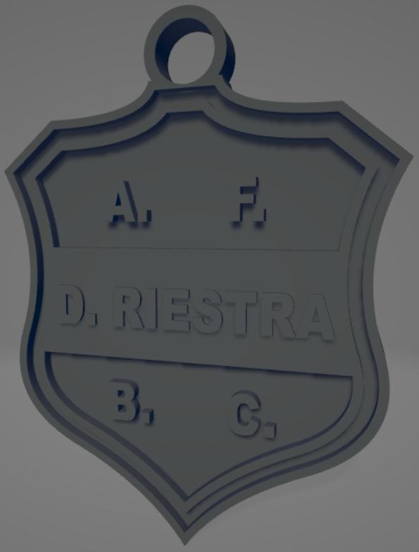 Llavero bicolor del Club Deportivo Riestra