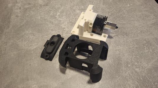 Ender 7 mount for Dragonburner v8 with Bambu Lab hotend V1