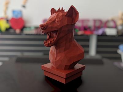 Geometric Hyena Bust