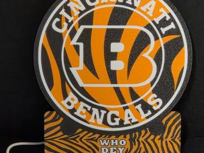 CINCINNATI BENGALS lightbox with base