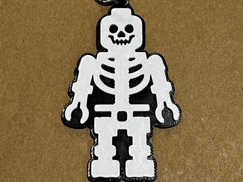 Brick Skeleton Keychain - 2 Color Version
