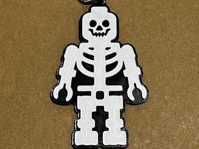 Brick Skeleton Keychain - 2 Color Version